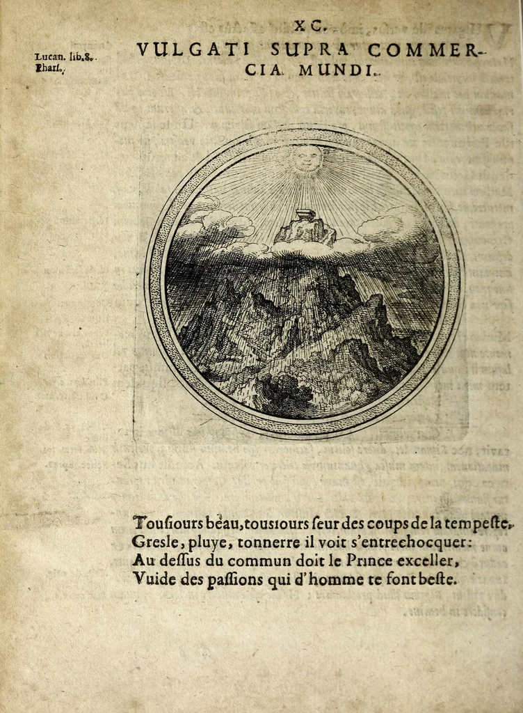 An illustration from Emblematum ethico-politicorum centuria Iulii Guilielmi Zincgrefii, 1624, leaf 200