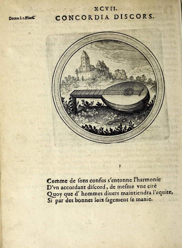 An illustration from Emblematum ethico-politicorum centuria Iulii Guilielmi Zincgrefii, 1624, leaf 214