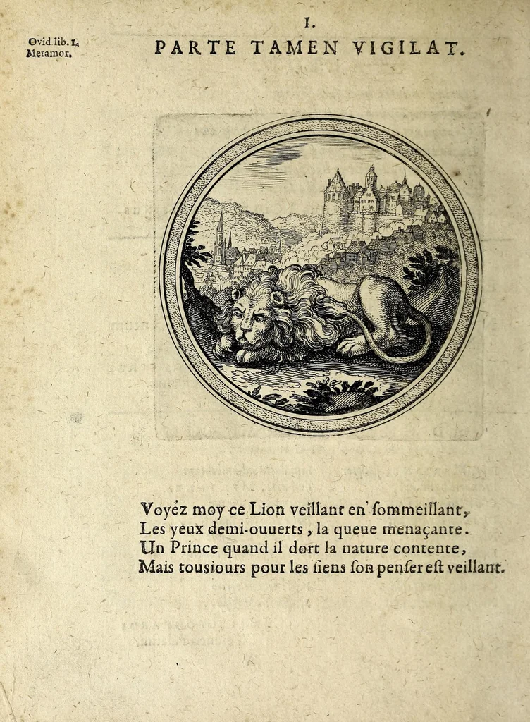 An illustration from Emblematum ethico-politicorum centuria Iulii Guilielmi Zincgrefii, 1624, leaf 22
