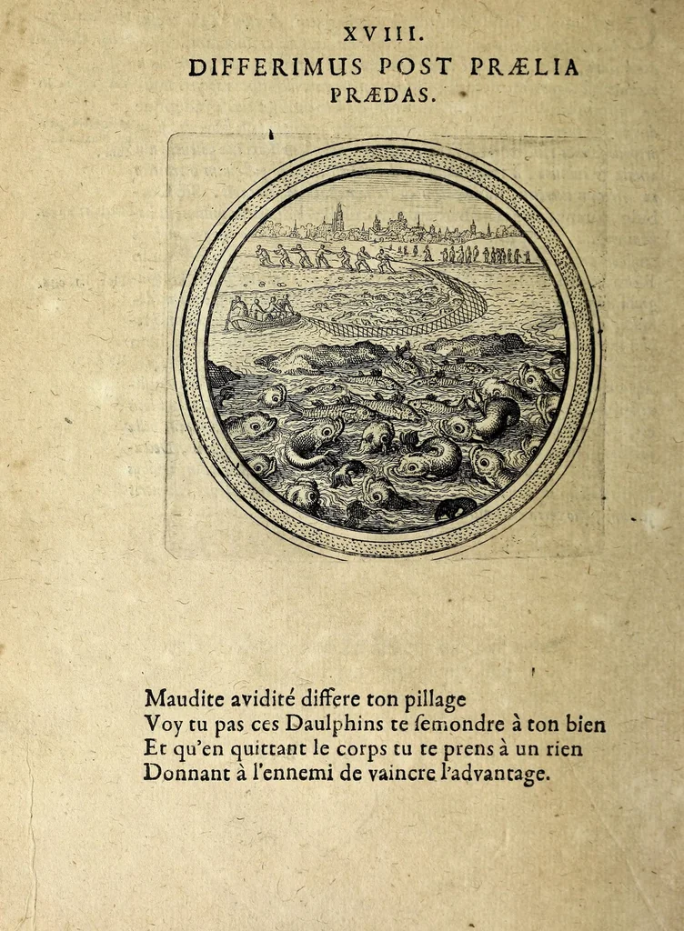 An illustration from Emblematum ethico-politicorum centuria Iulii Guilielmi Zincgrefii, 1624, leaf 56