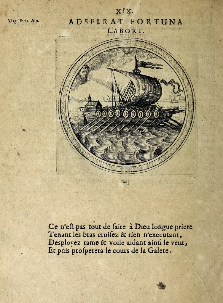 An illustration from Emblematum ethico-politicorum centuria Iulii Guilielmi Zincgrefii, 1624, leaf 58