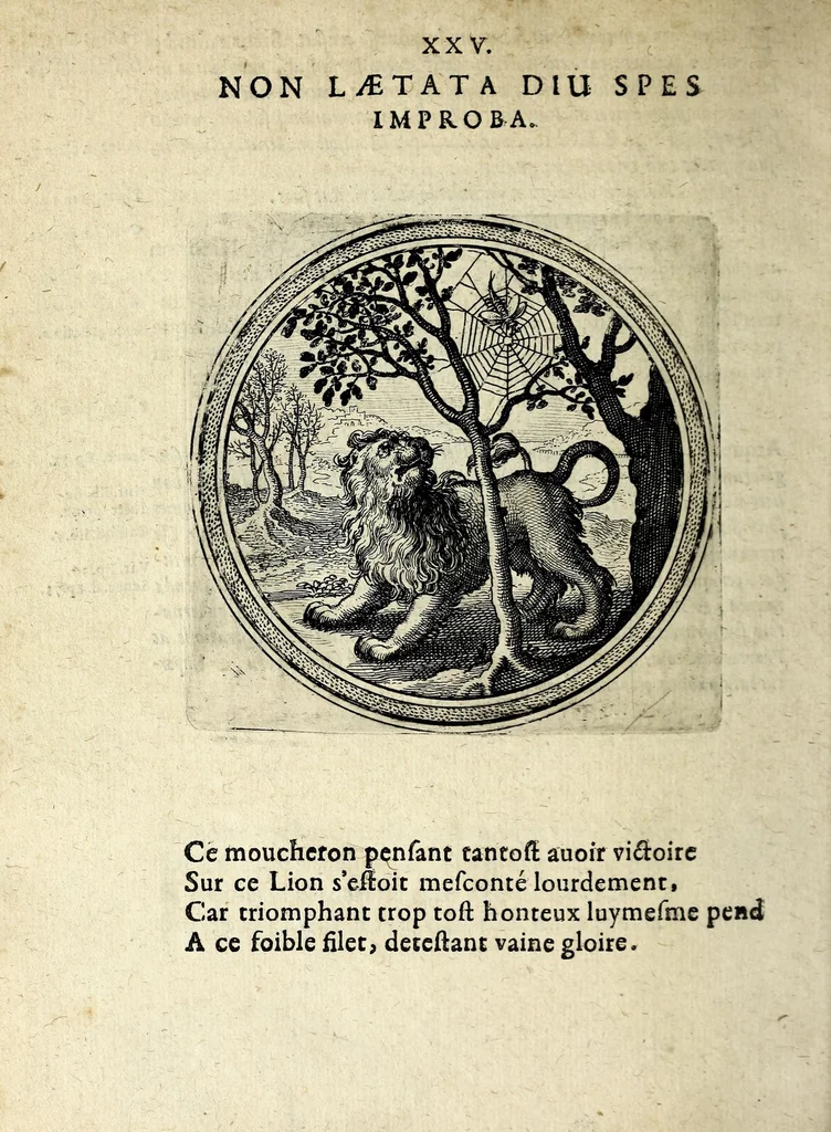 An illustration from Emblematum ethico-politicorum centuria Iulii Guilielmi Zincgrefii, 1624, leaf 70