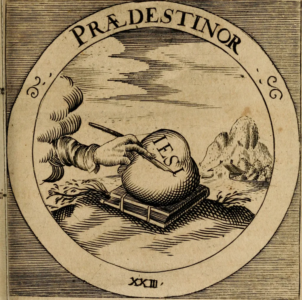 An illustration from Emblematum sacrorum prima[-secunda] pars : das ist, fünfftzig geistlicher in Kupffer gestochener Emblematum ausz der H. Schrifft von dem süssen Namen vnd Creutz Jesu Christi, erster[-ander] Theyl, 1624, leaf 110