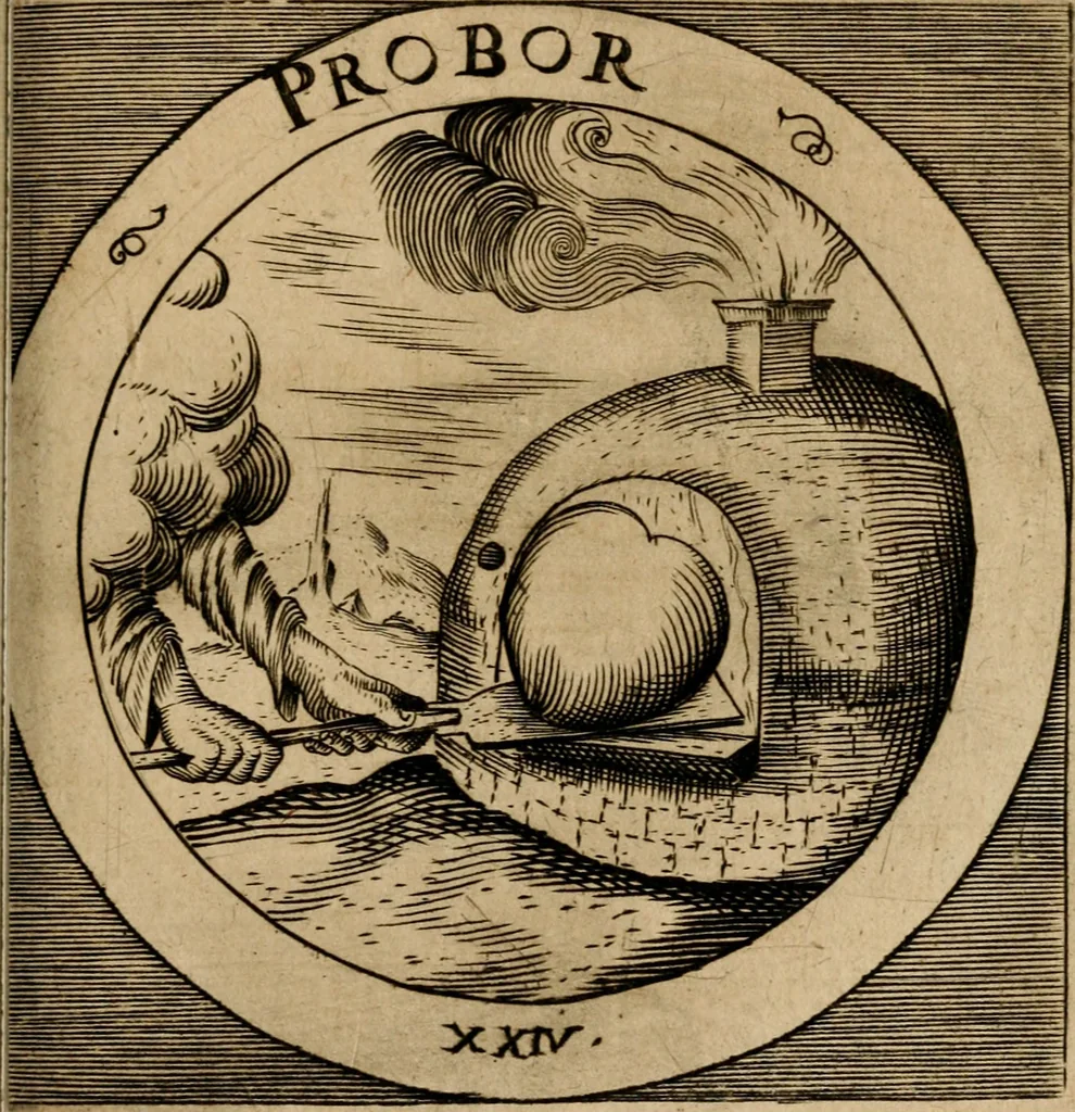 An illustration from Emblematum sacrorum prima[-secunda] pars : das ist, fünfftzig geistlicher in Kupffer gestochener Emblematum ausz der H. Schrifft von dem süssen Namen vnd Creutz Jesu Christi, erster[-ander] Theyl, 1624, leaf 114