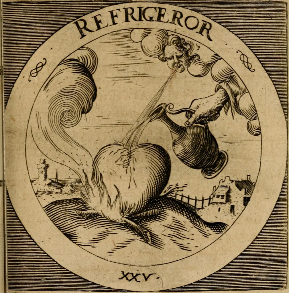 An illustration from Emblematum sacrorum prima[-secunda] pars : das ist, fünfftzig geistlicher in Kupffer gestochener Emblematum ausz der H. Schrifft von dem süssen Namen vnd Creutz Jesu Christi, erster[-ander] Theyl, 1624, leaf 118