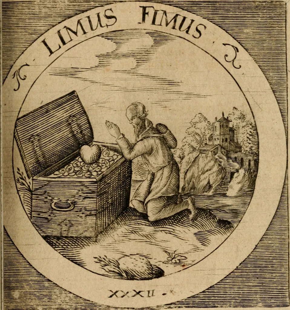 An illustration from Emblematum sacrorum prima[-secunda] pars : das ist, fünfftzig geistlicher in Kupffer gestochener Emblematum ausz der H. Schrifft von dem süssen Namen vnd Creutz Jesu Christi, erster[-ander] Theyl, 1624, leaf 146