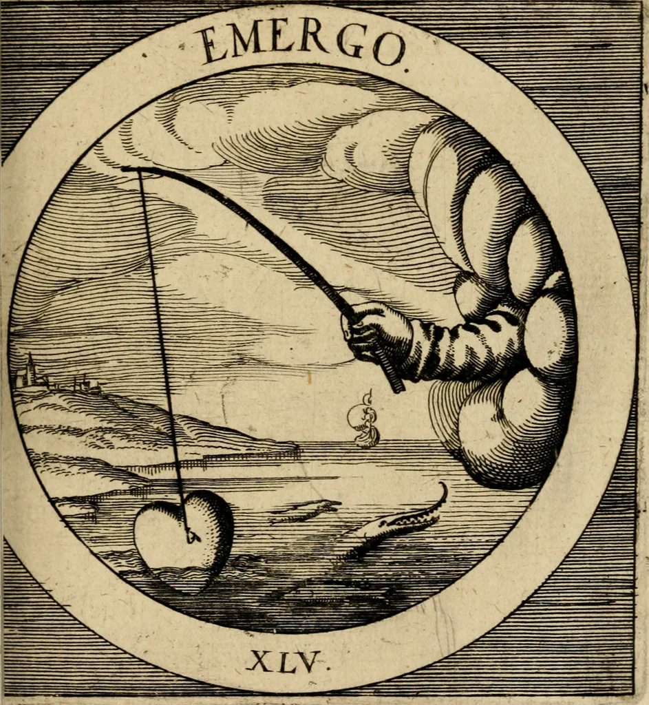 An illustration from Emblematum sacrorum prima[-secunda] pars : das ist, fünfftzig geistlicher in Kupffer gestochener Emblematum ausz der H. Schrifft von dem süssen Namen vnd Creutz Jesu Christi, erster[-ander] Theyl, 1624, leaf 198