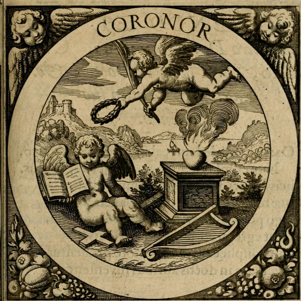An illustration from Emblematum sacrorum prima[-secunda] pars : das ist, fünfftzig geistlicher in Kupffer gestochener Emblematum ausz der H. Schrifft von dem süssen Namen vnd Creutz Jesu Christi, erster[-ander] Theyl, 1624, leaf 232