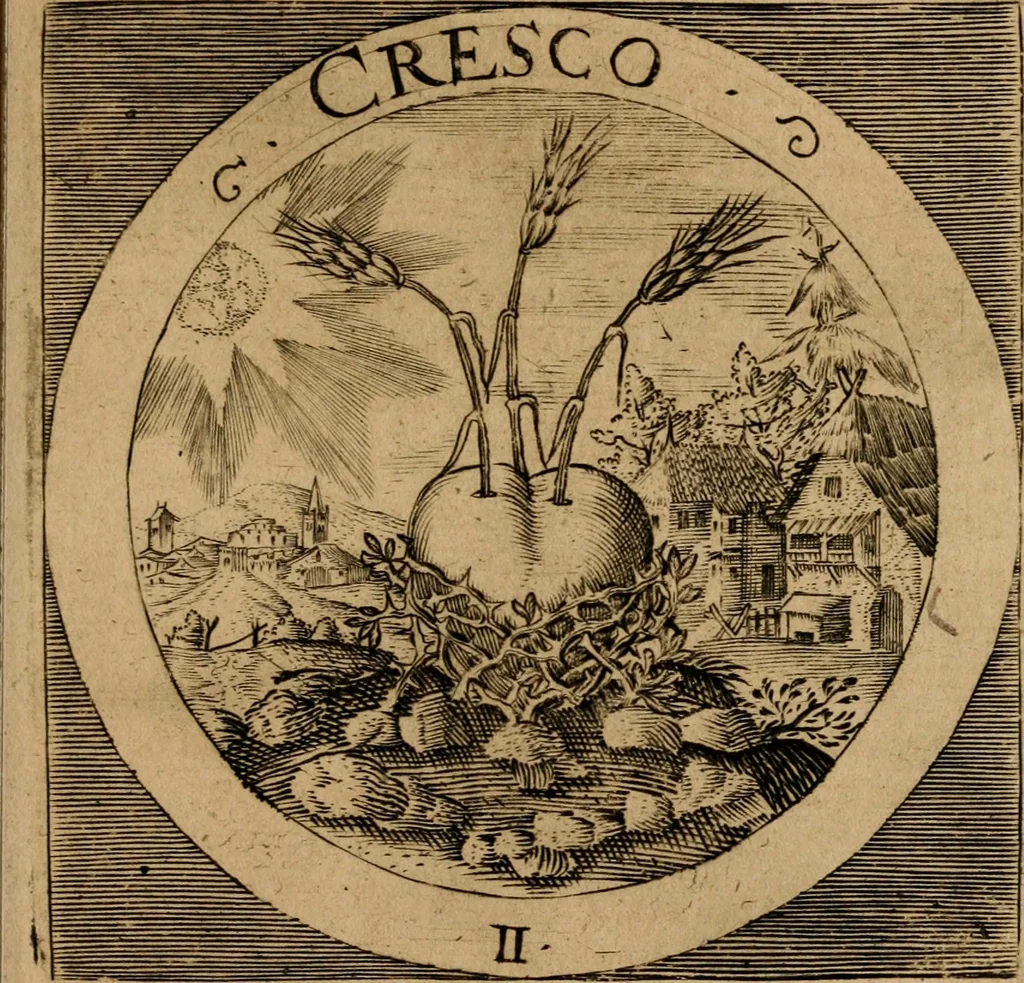 An illustration from Emblematum sacrorum prima[-secunda] pars : das ist, fünfftzig geistlicher in Kupffer gestochener Emblematum ausz der H. Schrifft von dem süssen Namen vnd Creutz Jesu Christi, erster[-ander] Theyl, 1624, leaf 26