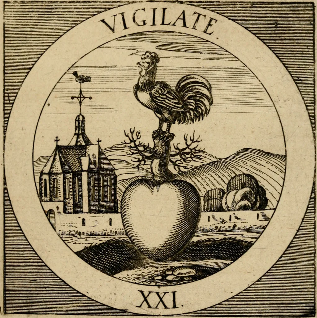 An illustration from Emblematum sacrorum prima[-secunda] pars : das ist, fünfftzig geistlicher in Kupffer gestochener Emblematum ausz der H. Schrifft von dem süssen Namen vnd Creutz Jesu Christi, erster[-ander] Theyl, 1624, leaf 322