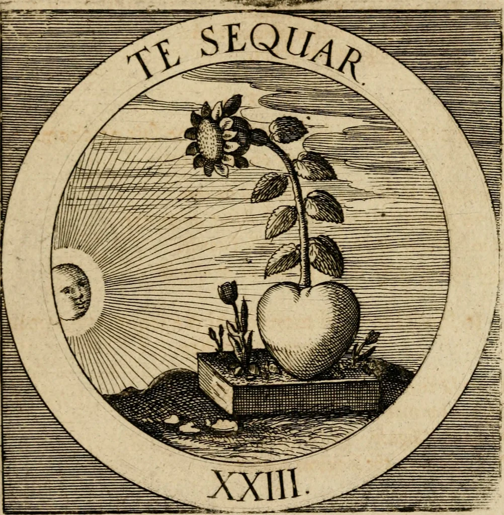 An illustration from Emblematum sacrorum prima[-secunda] pars : das ist, fünfftzig geistlicher in Kupffer gestochener Emblematum ausz der H. Schrifft von dem süssen Namen vnd Creutz Jesu Christi, erster[-ander] Theyl, 1624, leaf 330