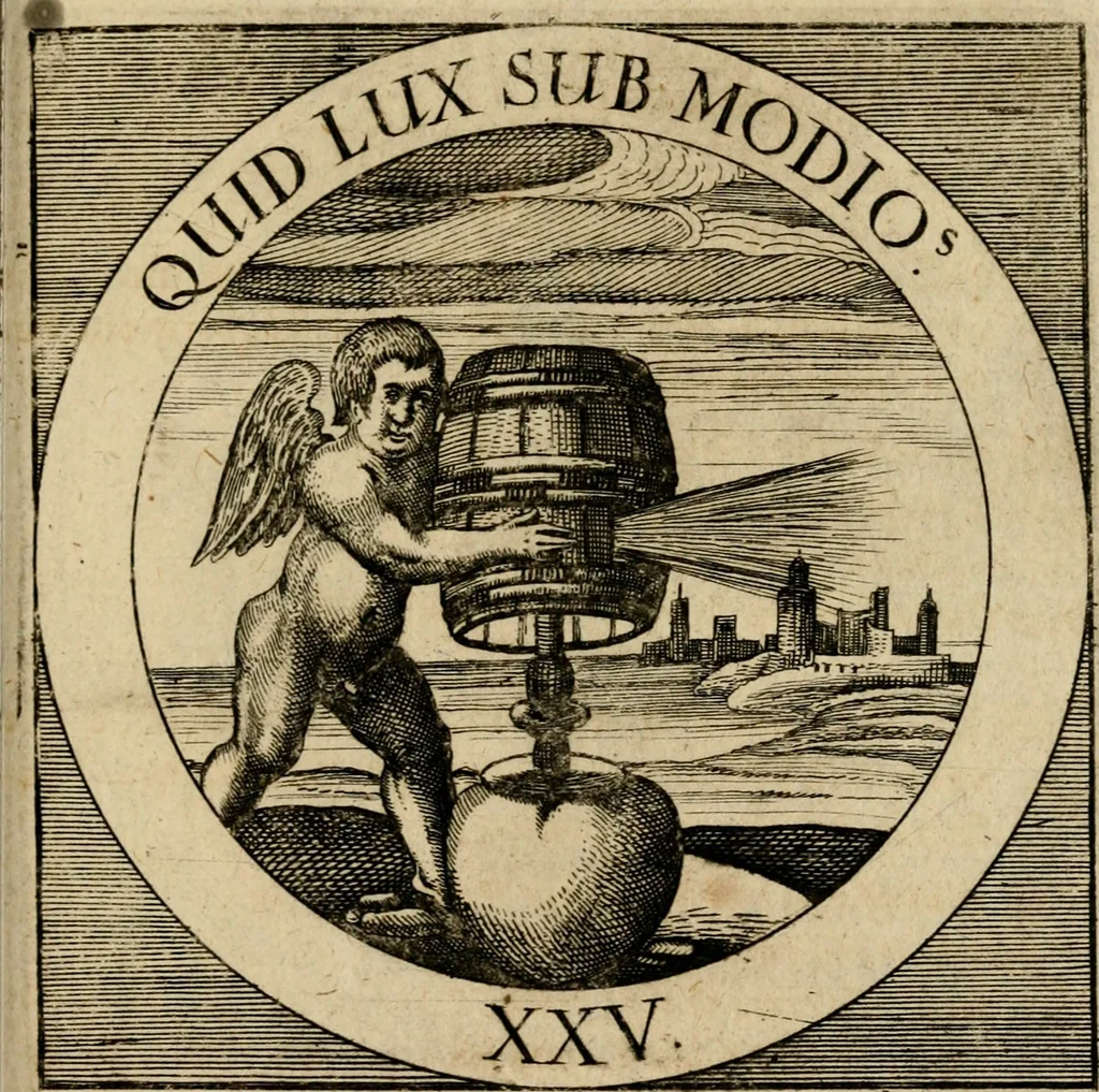 An illustration from Emblematum sacrorum prima[-secunda] pars : das ist, fünfftzig geistlicher in Kupffer gestochener Emblematum ausz der H. Schrifft von dem süssen Namen vnd Creutz Jesu Christi, erster[-ander] Theyl, 1624, leaf 338