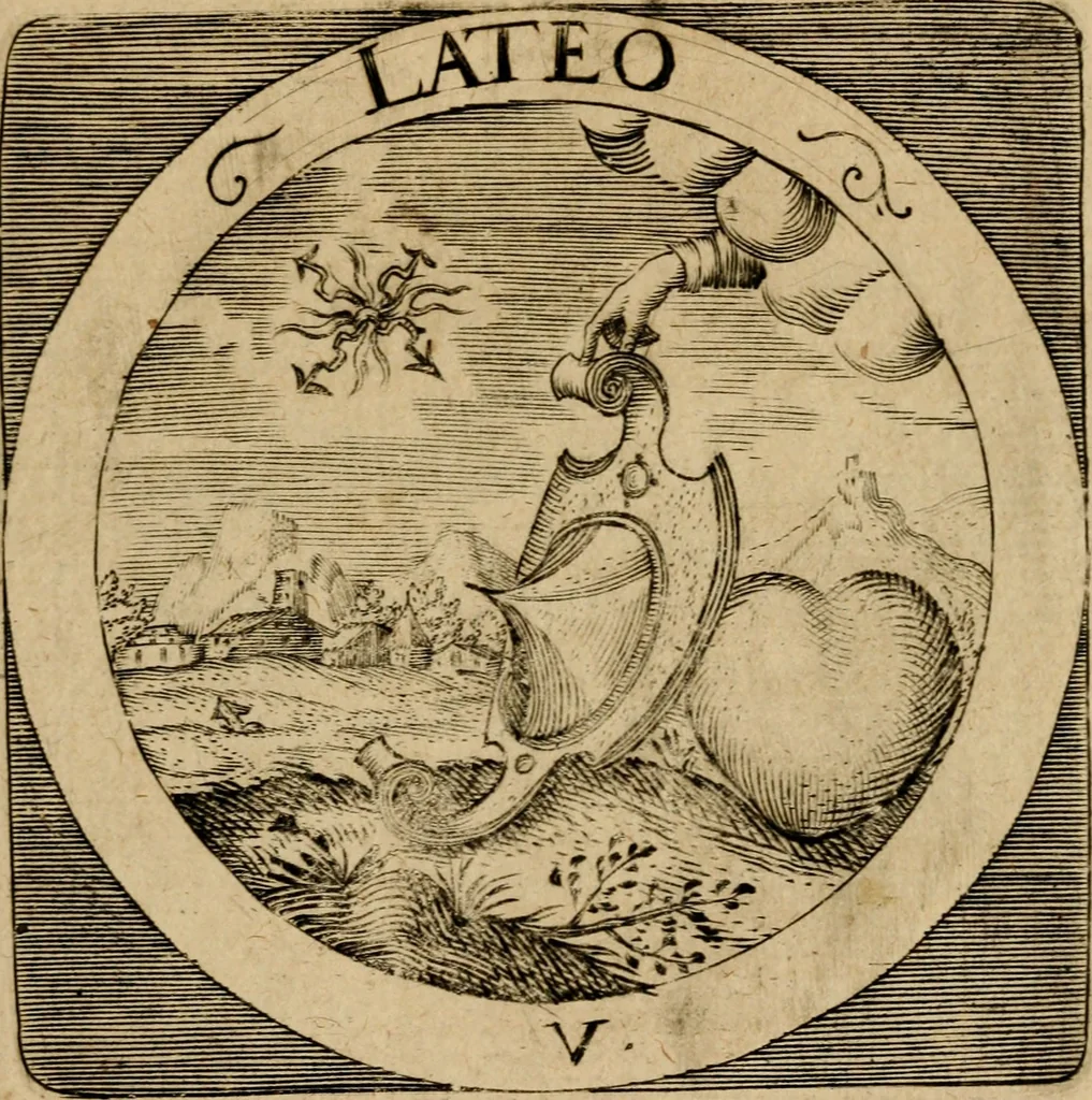 An illustration from Emblematum sacrorum prima[-secunda] pars : das ist, fünfftzig geistlicher in Kupffer gestochener Emblematum ausz der H. Schrifft von dem süssen Namen vnd Creutz Jesu Christi, erster[-ander] Theyl, 1624, leaf 38