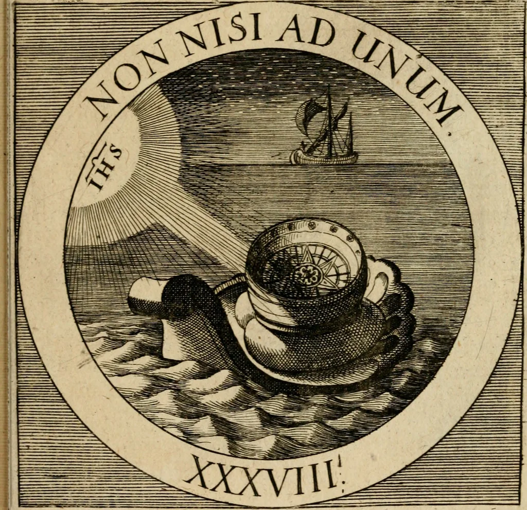 An illustration from Emblematum sacrorum prima[-secunda] pars : das ist, fünfftzig geistlicher in Kupffer gestochener Emblematum ausz der H. Schrifft von dem süssen Namen vnd Creutz Jesu Christi, erster[-ander] Theyl, 1624, leaf 390