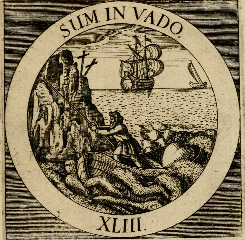 An illustration from Emblematum sacrorum prima[-secunda] pars : das ist, fünfftzig geistlicher in Kupffer gestochener Emblematum ausz der H. Schrifft von dem süssen Namen vnd Creutz Jesu Christi, erster[-ander] Theyl, 1624, leaf 410