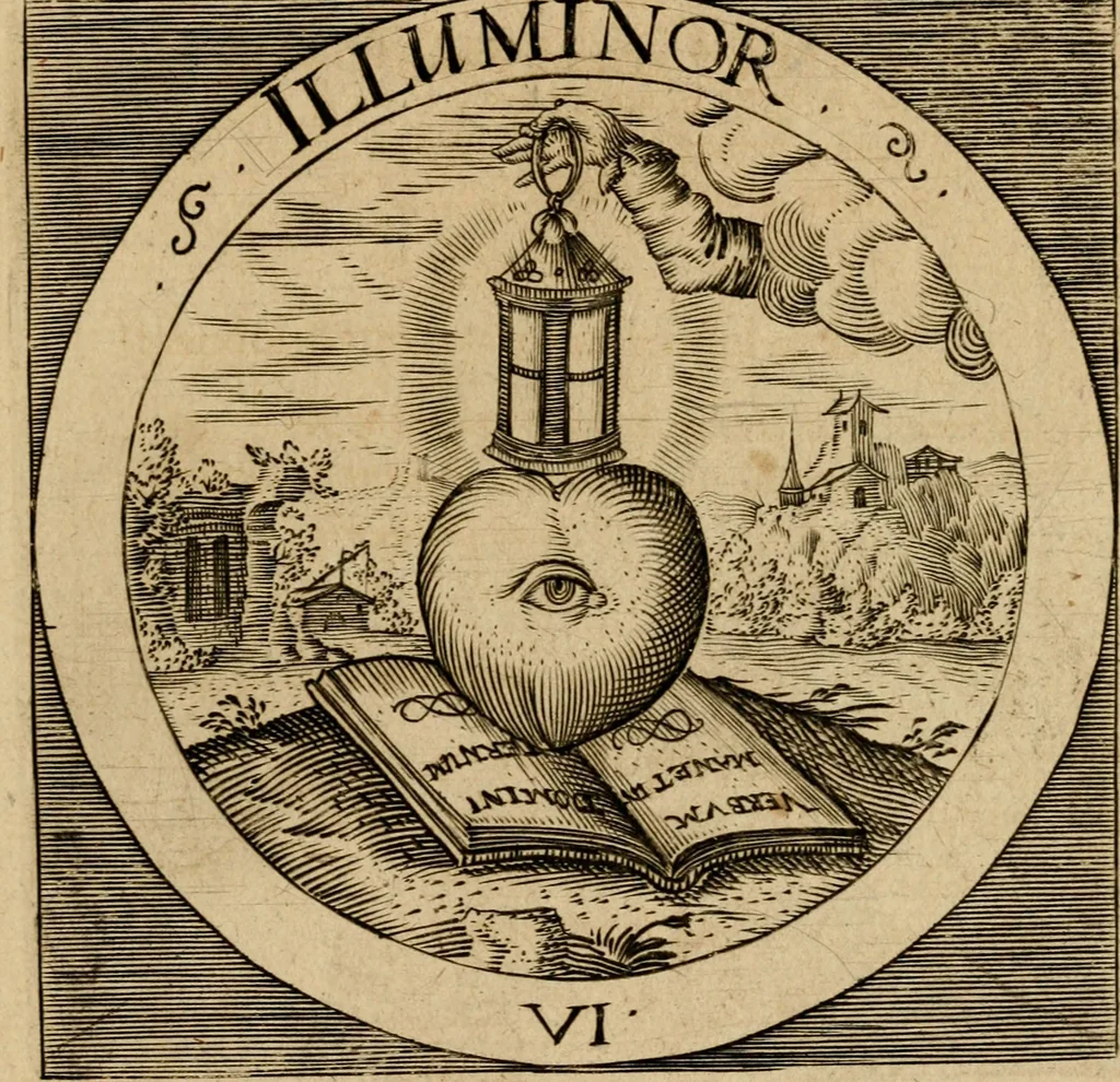 An illustration from Emblematum sacrorum prima[-secunda] pars : das ist, fünfftzig geistlicher in Kupffer gestochener Emblematum ausz der H. Schrifft von dem süssen Namen vnd Creutz Jesu Christi, erster[-ander] Theyl, 1624, leaf 42