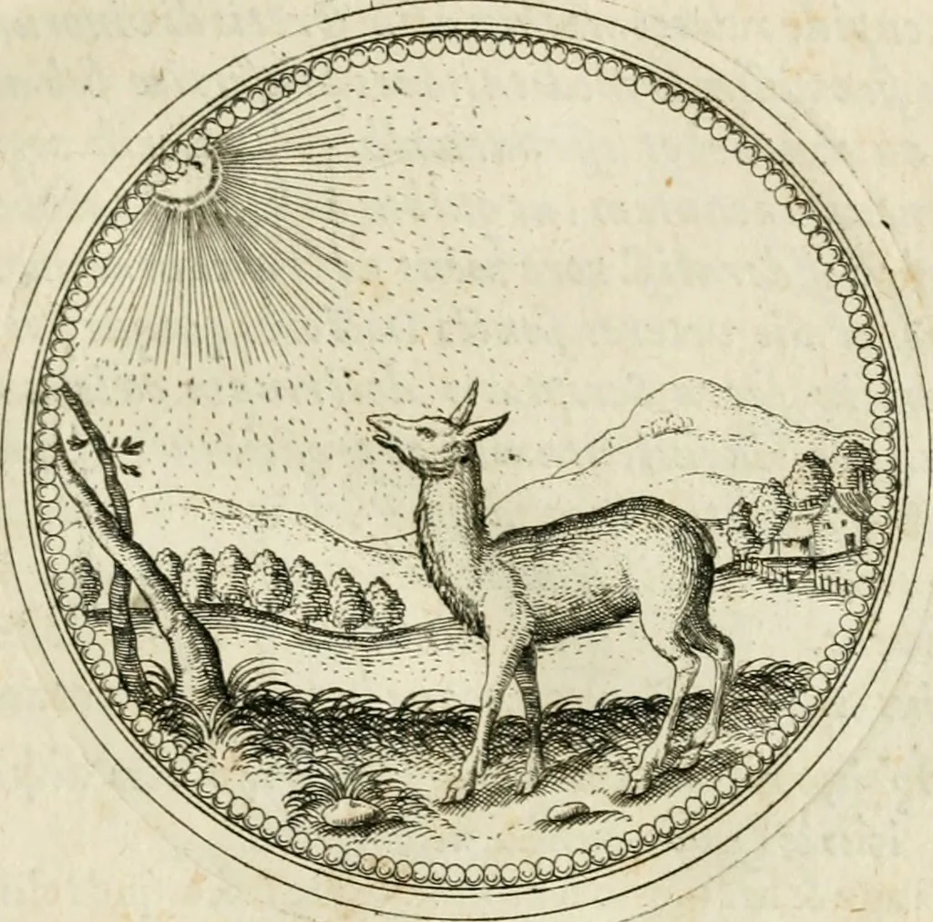 An illustration from Symbolorvm & emblematvm ex animalibvs qvadrvpedibvs desvmtorvm centvria altera, 1595, leaf 102