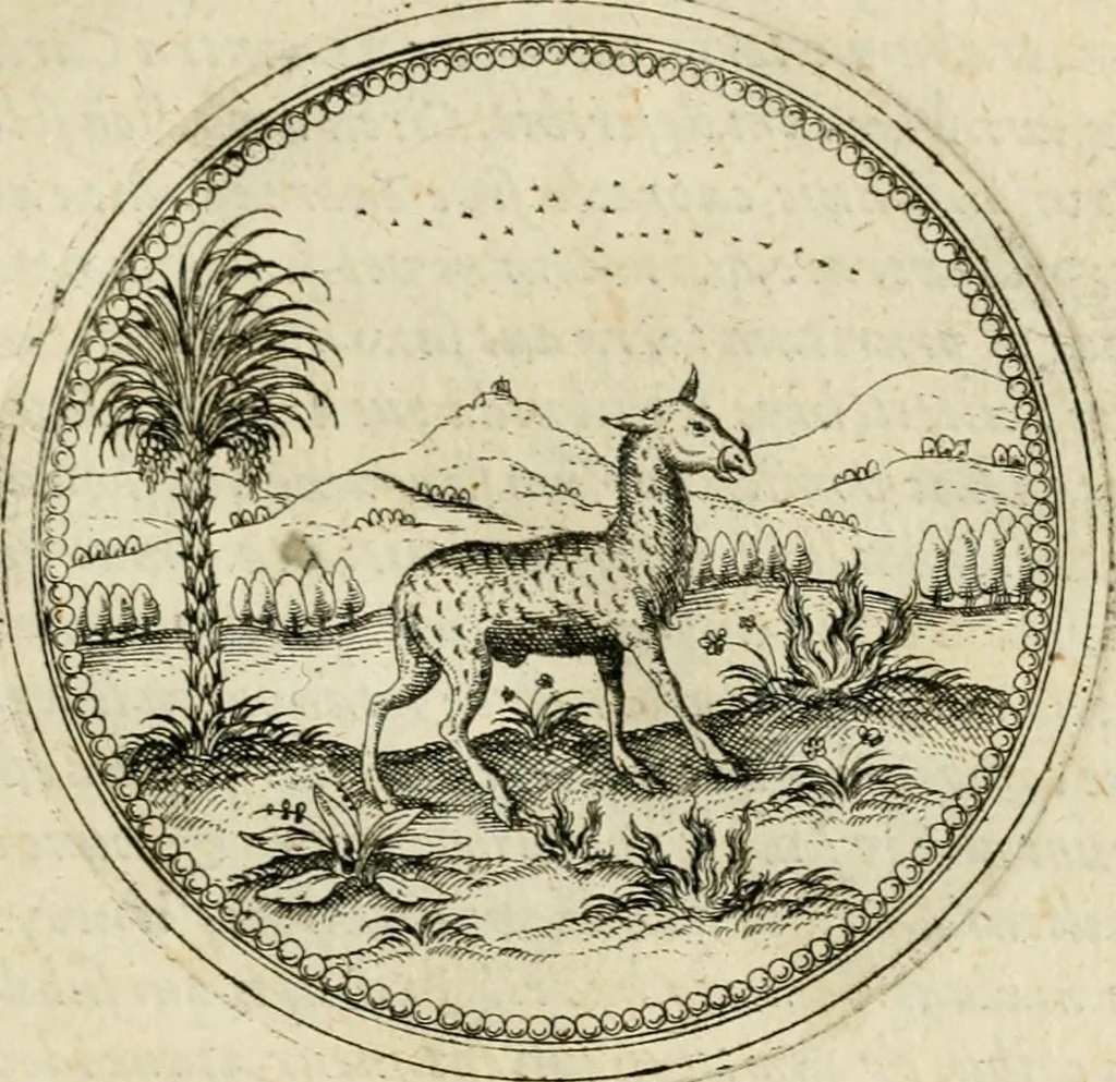 An illustration from Symbolorvm & emblematvm ex animalibvs qvadrvpedibvs desvmtorvm centvria altera, 1595, leaf 106