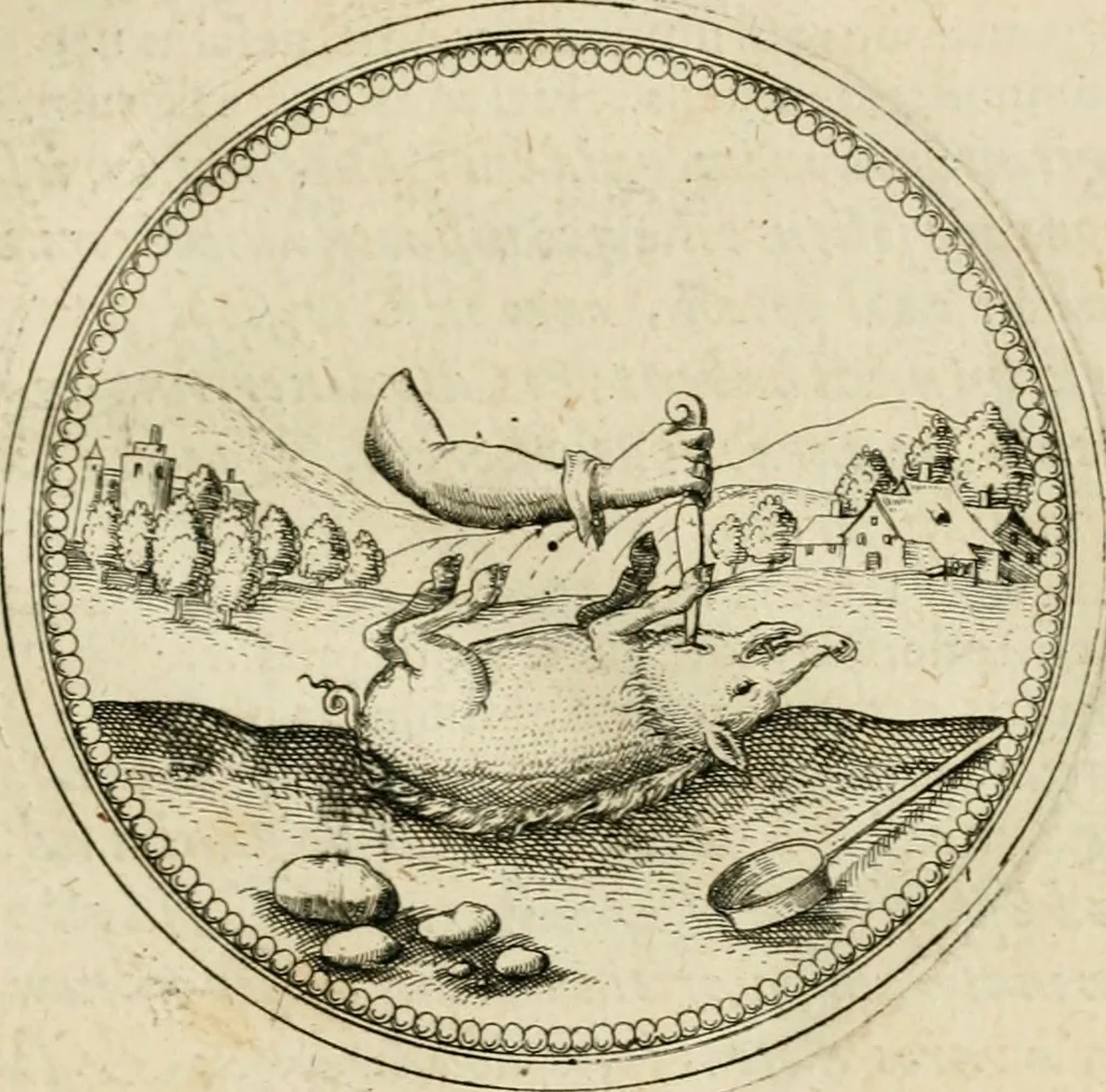 An illustration from Symbolorvm & emblematvm ex animalibvs qvadrvpedibvs desvmtorvm centvria altera, 1595, leaf 114