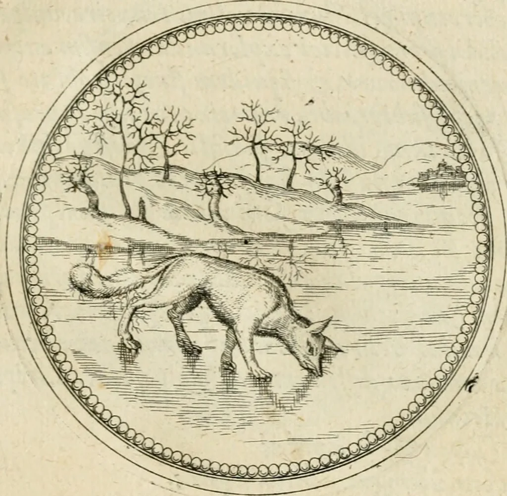 An illustration from Symbolorvm & emblematvm ex animalibvs qvadrvpedibvs desvmtorvm centvria altera, 1595, leaf 126