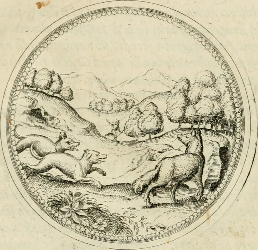 An illustration from Symbolorvm & emblematvm ex animalibvs qvadrvpedibvs desvmtorvm centvria altera, 1595, leaf 128