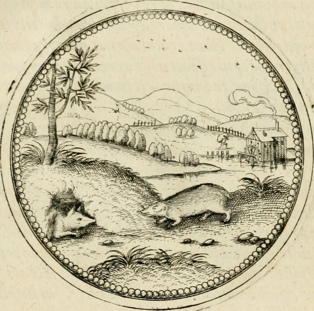 An illustration from Symbolorvm & emblematvm ex animalibvs qvadrvpedibvs desvmtorvm centvria altera, 1595, leaf 130