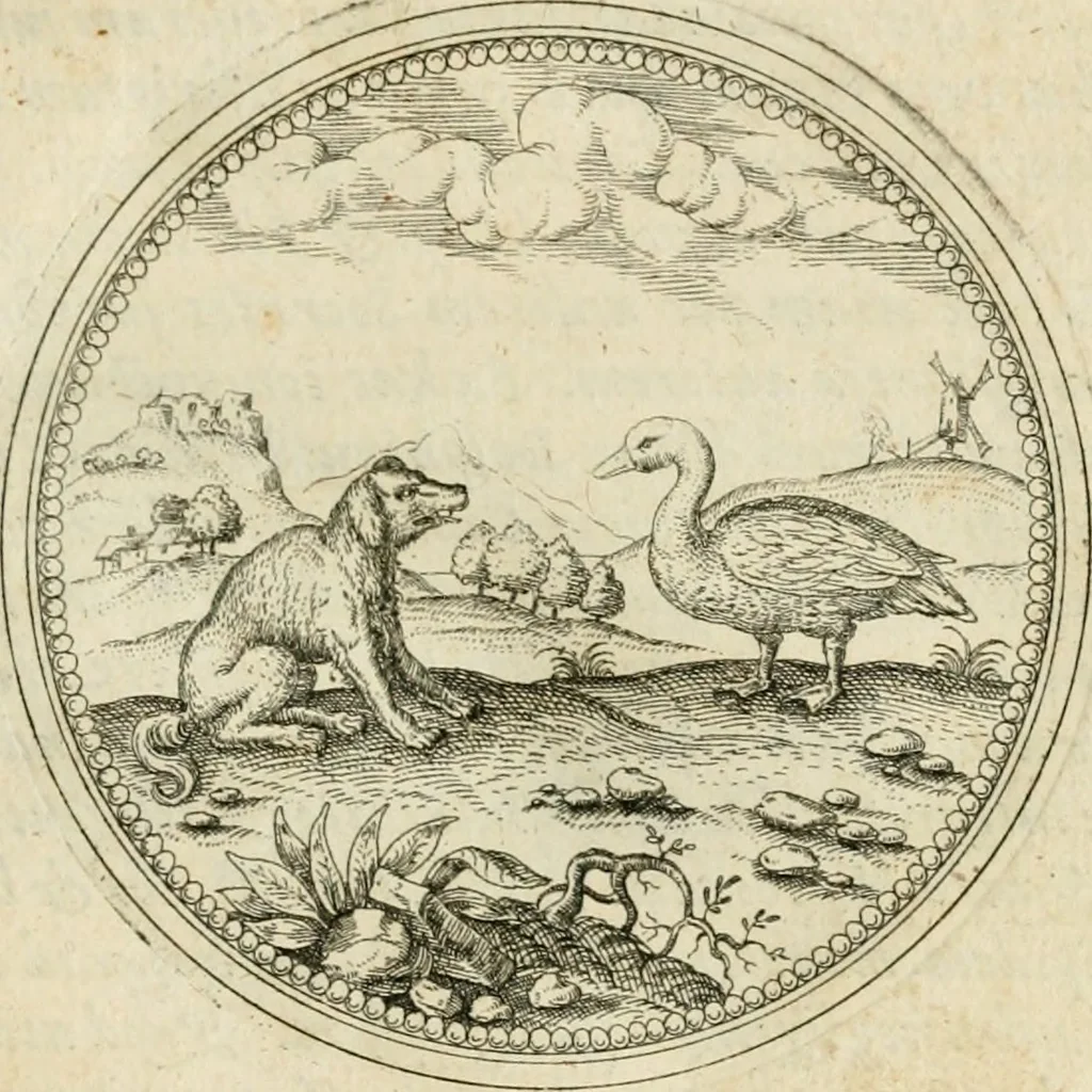 An illustration from Symbolorvm & emblematvm ex animalibvs qvadrvpedibvs desvmtorvm centvria altera, 1595, leaf 140