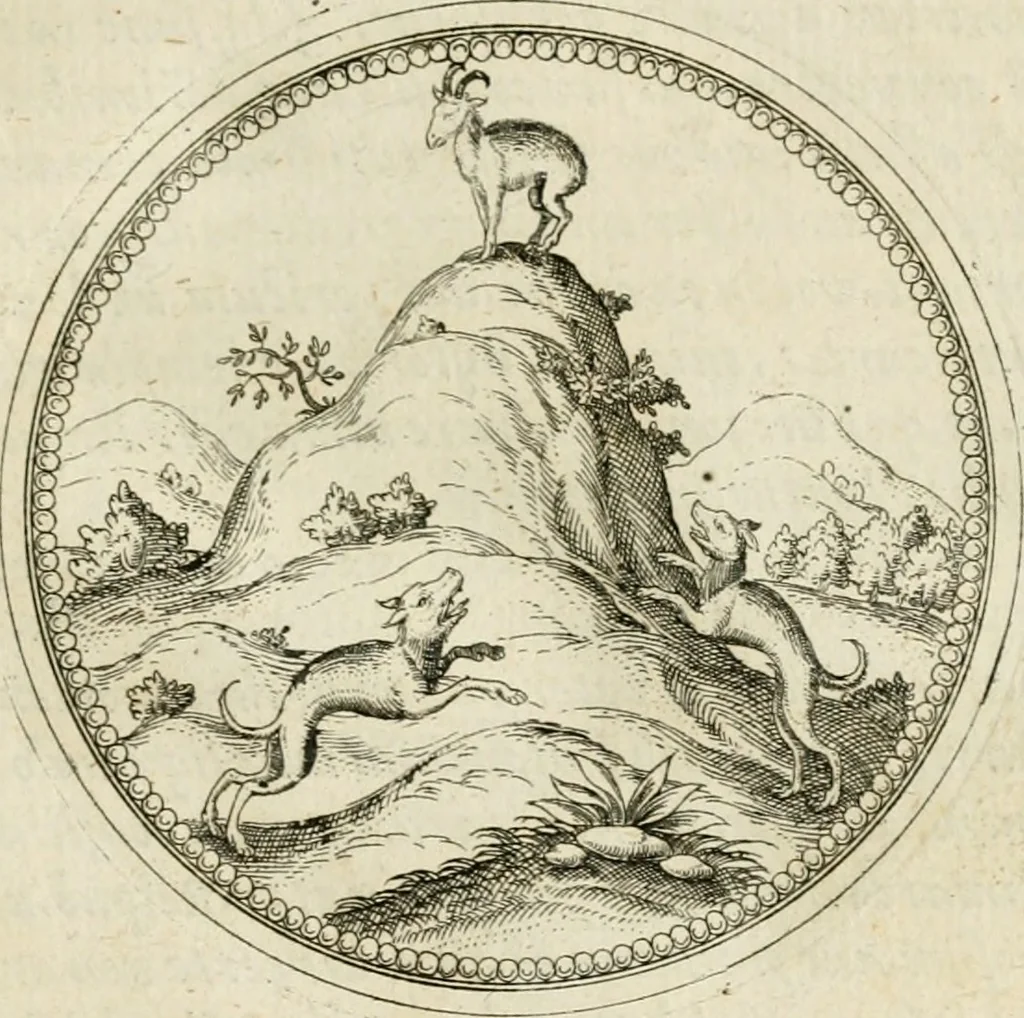 An illustration from Symbolorvm & emblematvm ex animalibvs qvadrvpedibvs desvmtorvm centvria altera, 1595, leaf 152