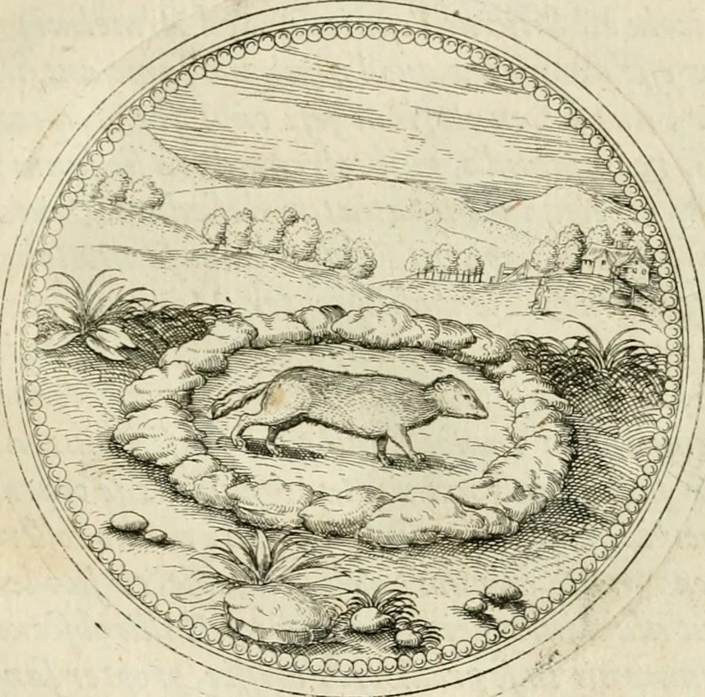 An illustration from Symbolorvm & emblematvm ex animalibvs qvadrvpedibvs desvmtorvm centvria altera, 1595, leaf 178