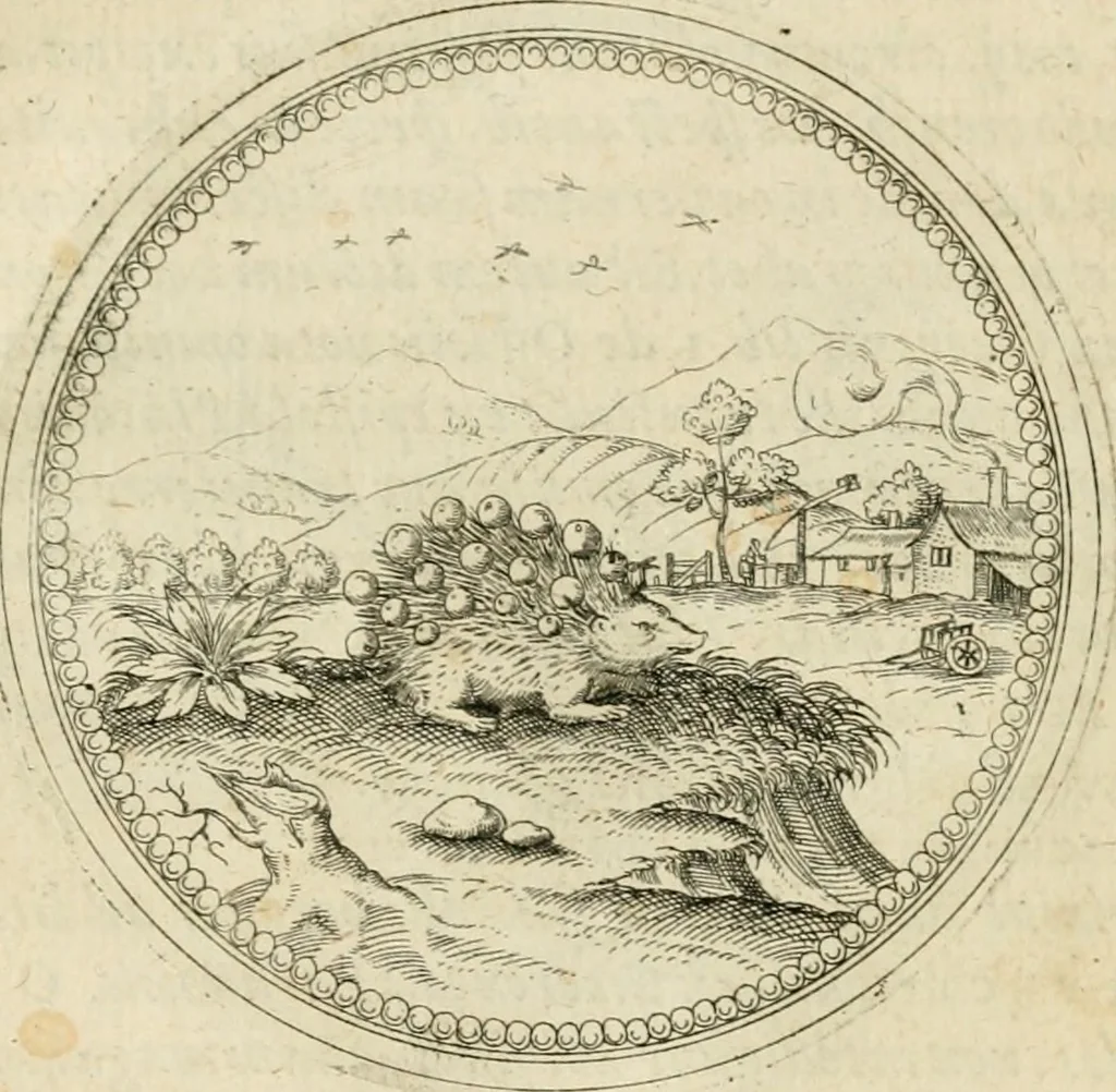 An illustration from Symbolorvm & emblematvm ex animalibvs qvadrvpedibvs desvmtorvm centvria altera, 1595, leaf 186