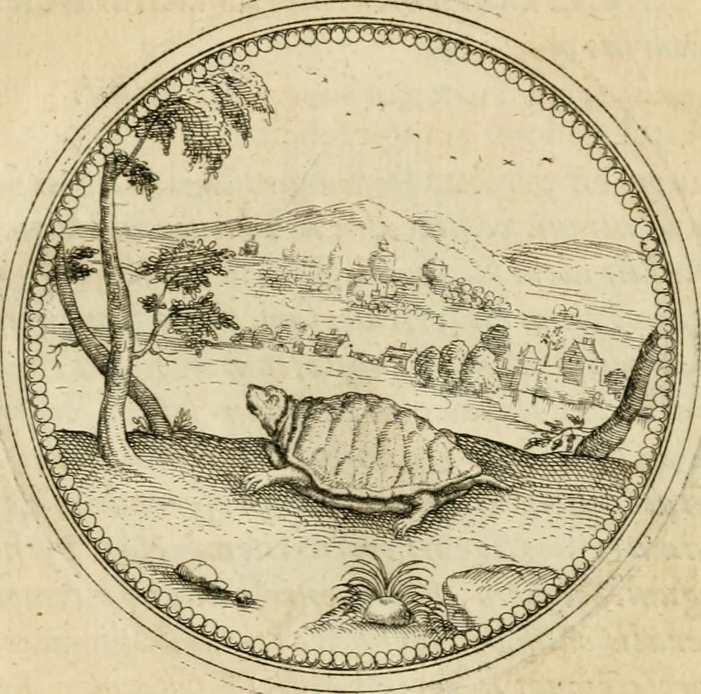 An illustration from Symbolorvm & emblematvm ex animalibvs qvadrvpedibvs desvmtorvm centvria altera, 1595, leaf 198