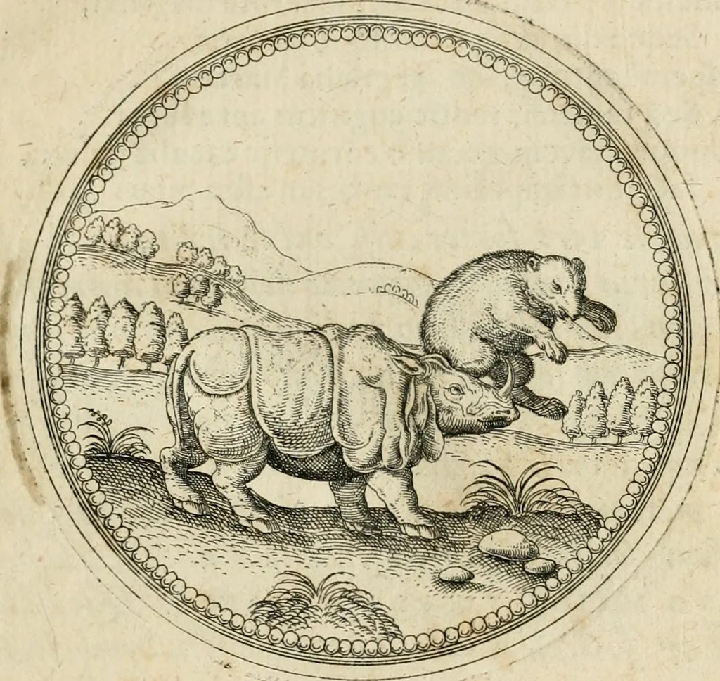 An illustration from Symbolorvm & emblematvm ex animalibvs qvadrvpedibvs desvmtorvm centvria altera, 1595, leaf 26