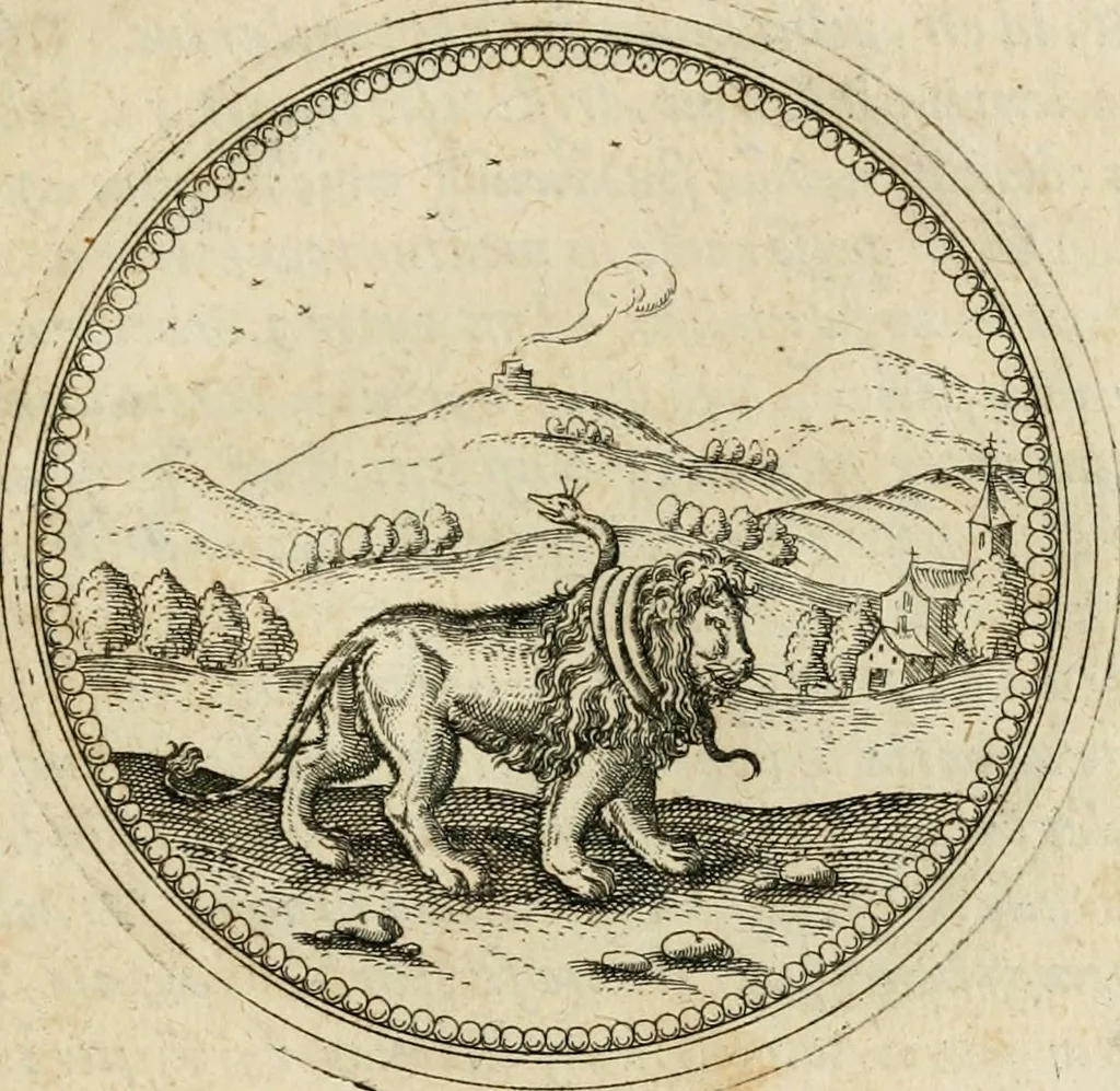 An illustration from Symbolorvm & emblematvm ex animalibvs qvadrvpedibvs desvmtorvm centvria altera, 1595, leaf 28