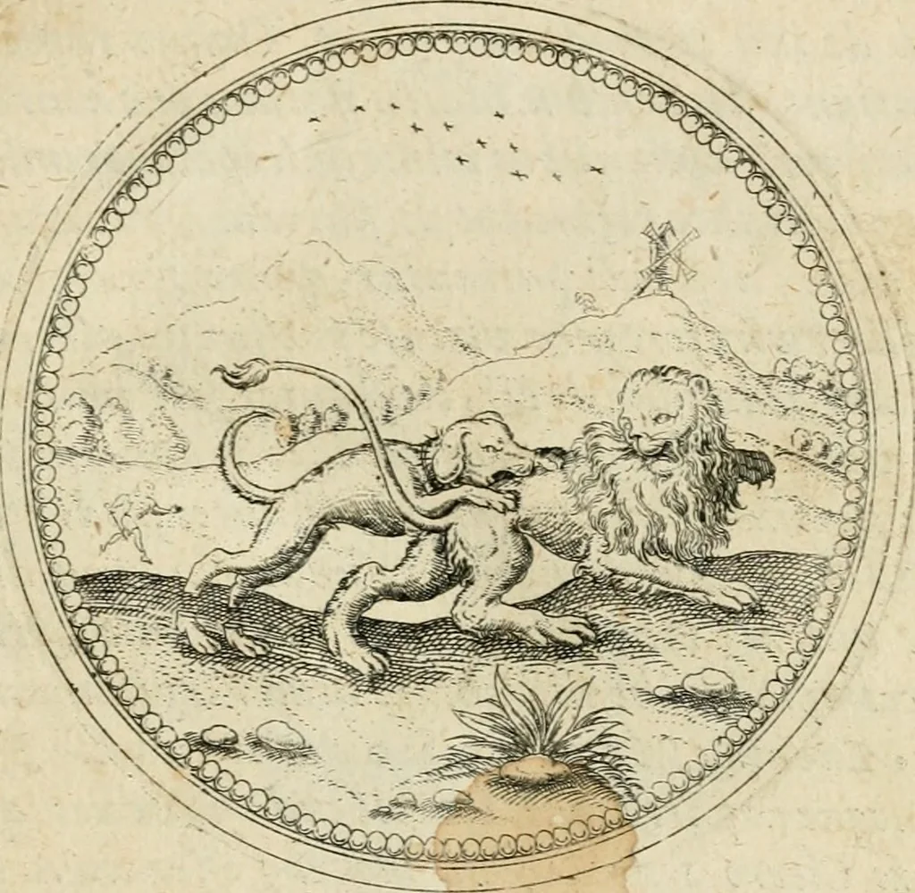 An illustration from Symbolorvm & emblematvm ex animalibvs qvadrvpedibvs desvmtorvm centvria altera, 1595, leaf 30