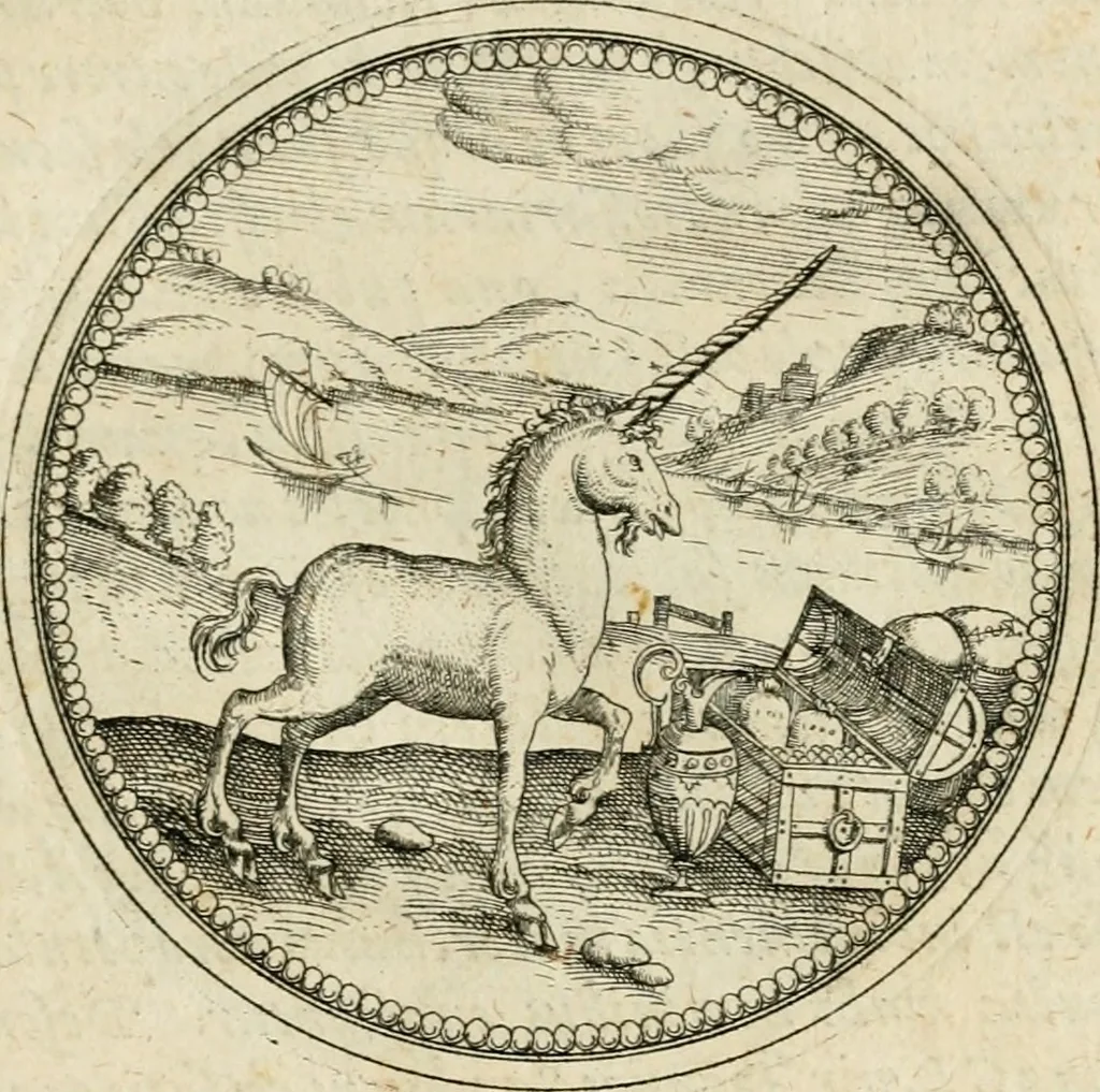 An illustration from Symbolorvm & emblematvm ex animalibvs qvadrvpedibvs desvmtorvm centvria altera, 1595, leaf 44