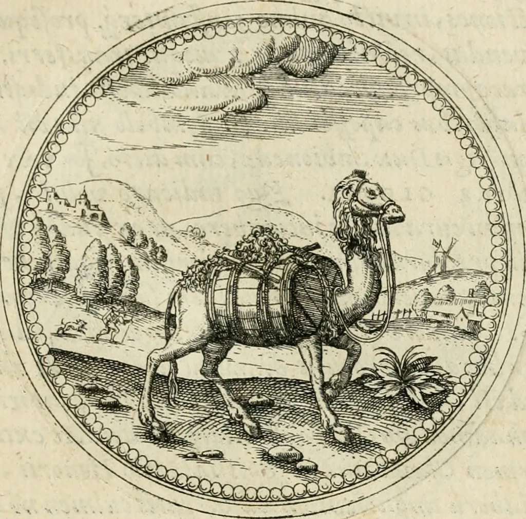 An illustration from Symbolorvm & emblematvm ex animalibvs qvadrvpedibvs desvmtorvm centvria altera, 1595, leaf 50