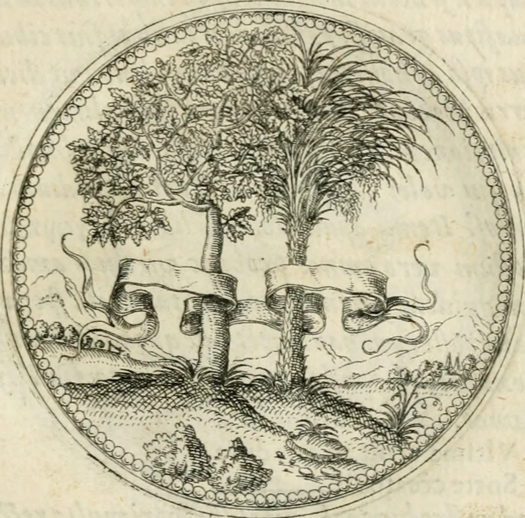 An illustration from Symbolorvm & emblematvm ex re herbaria desvmtorvm centvria vna, 1590, leaf 114