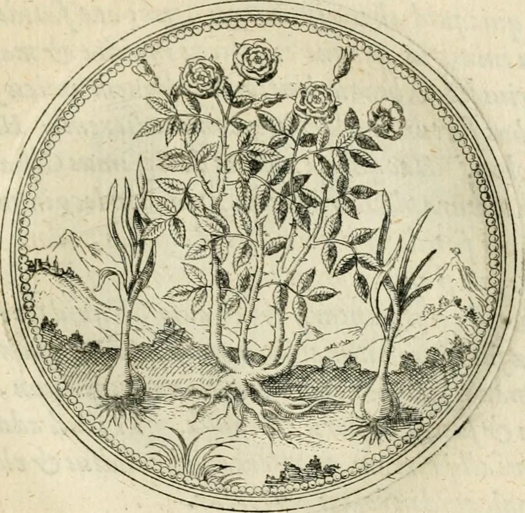 An illustration from Symbolorvm & emblematvm ex re herbaria desvmtorvm centvria vna, 1590, leaf 140