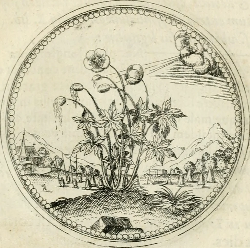 An illustration from Symbolorvm & emblematvm ex re herbaria desvmtorvm centvria vna, 1590, leaf 172