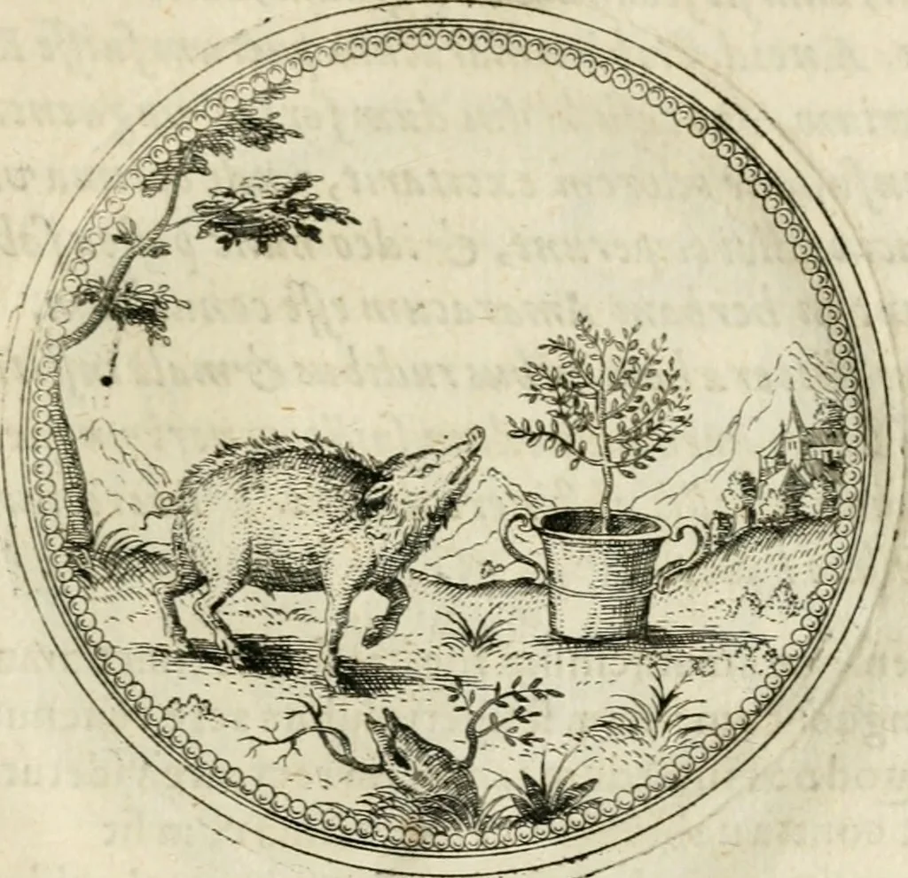 An illustration from Symbolorvm & emblematvm ex re herbaria desvmtorvm centvria vna, 1590, leaf 220