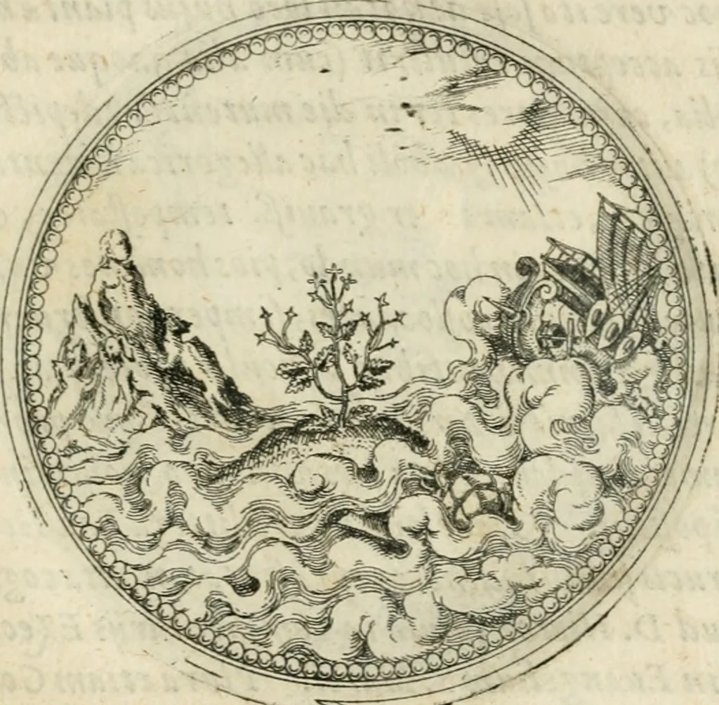 An illustration from Symbolorvm & emblematvm ex re herbaria desvmtorvm centvria vna, 1590, leaf 222