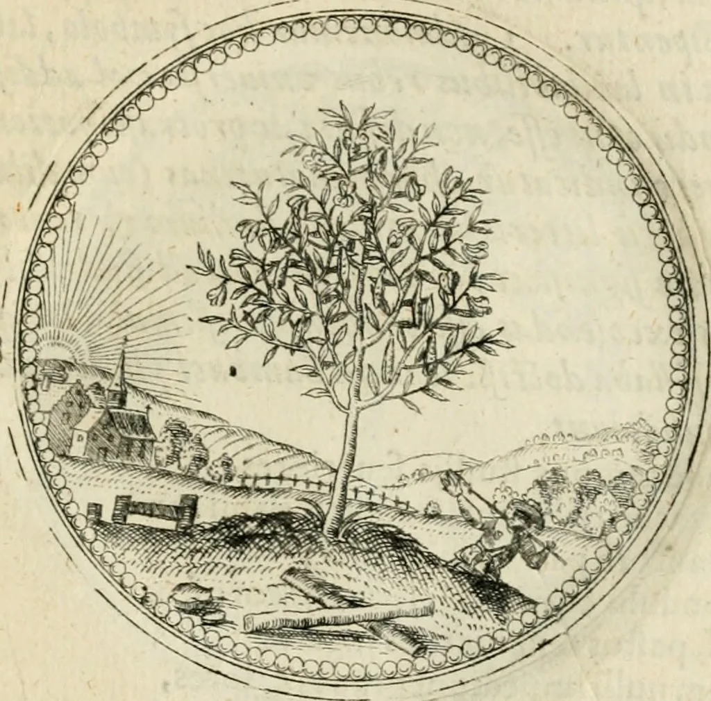 An illustration from Symbolorvm & emblematvm ex re herbaria desvmtorvm centvria vna, 1590, leaf 74
