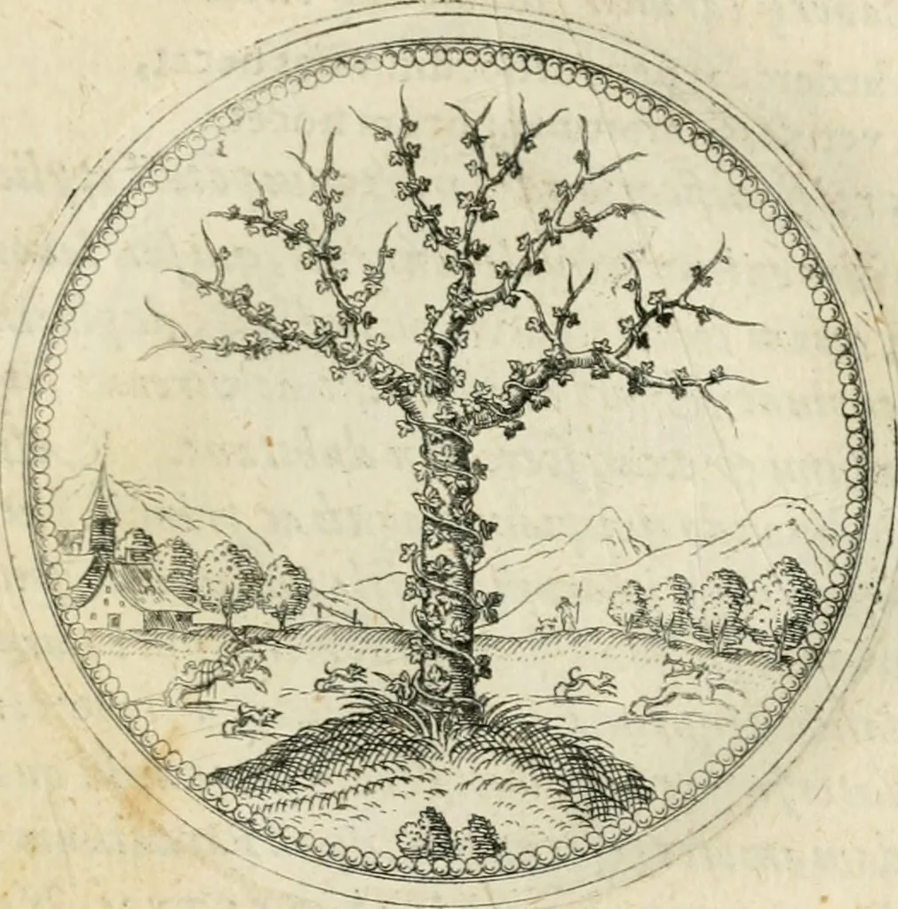 An illustration from Symbolorvm & emblematvm ex re herbaria desvmtorvm centvria vna, 1590, leaf 86
