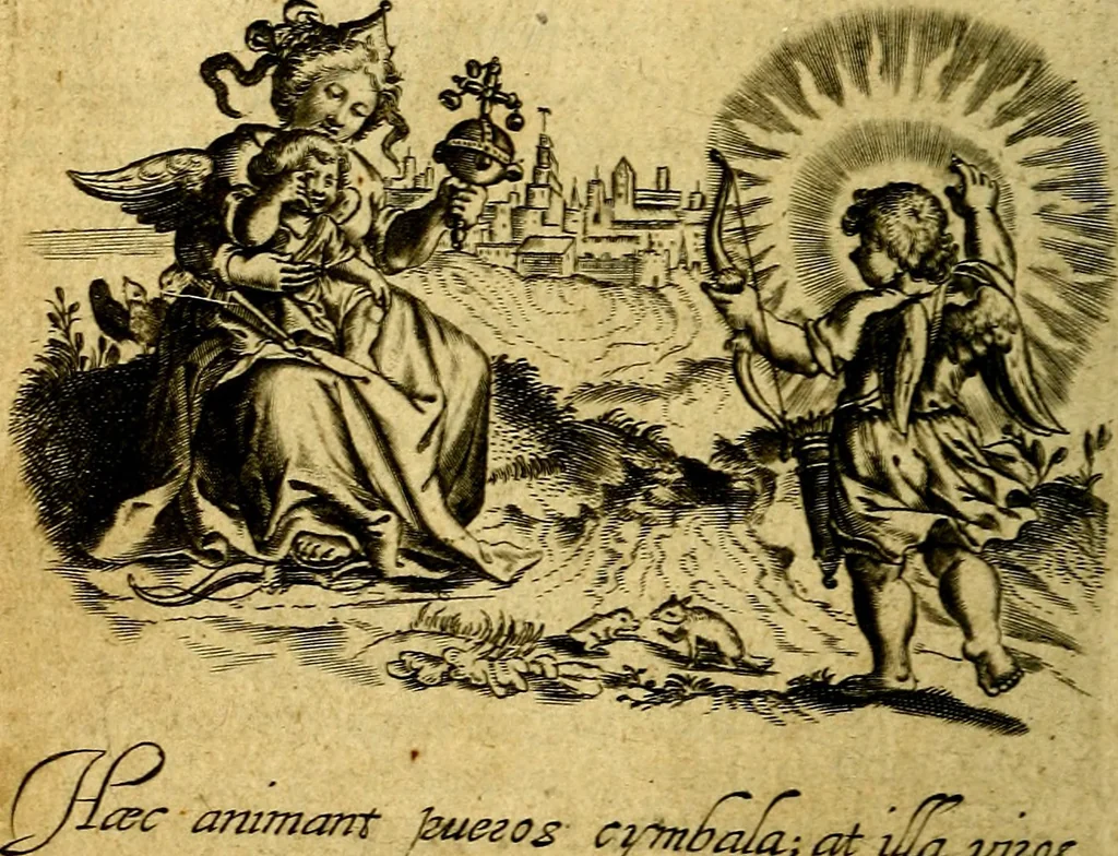 An illustration from Emblemes, 1635, leaf 105