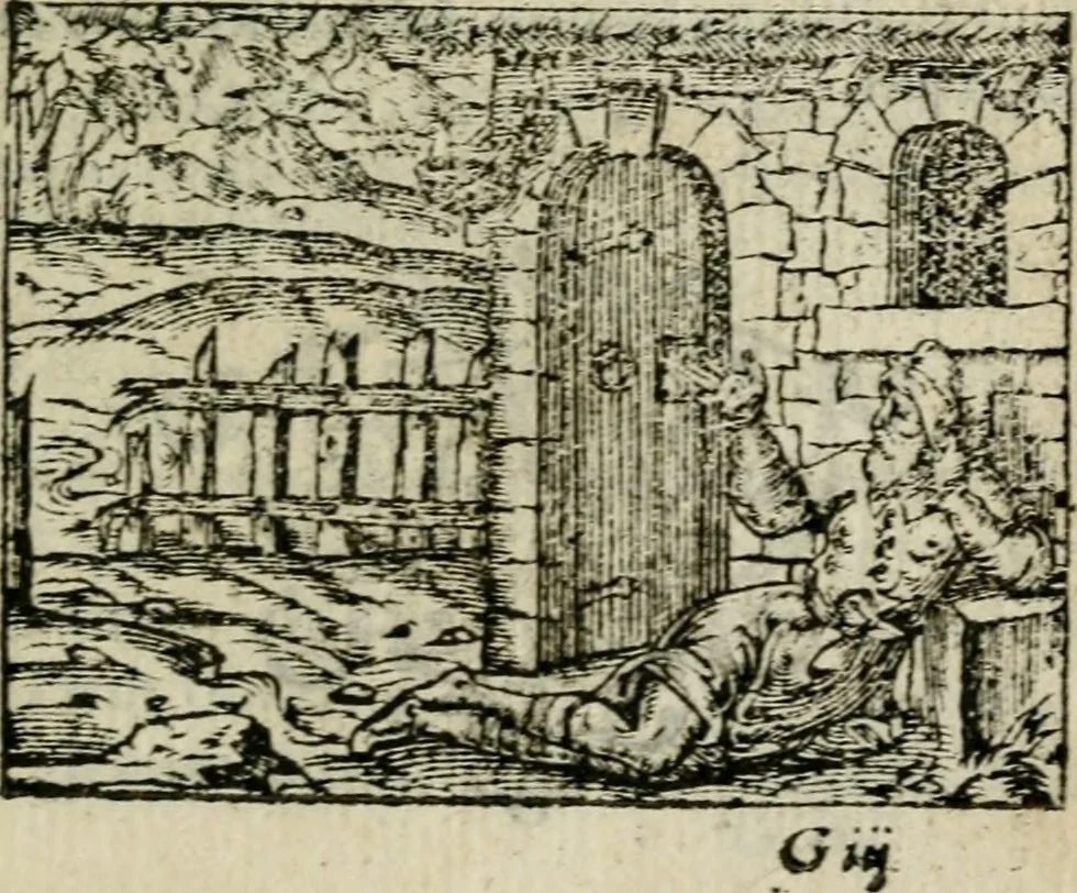 An illustration from Emblemes d'Alciat : en latin et francois vers povr vers, 1574, leaf 106