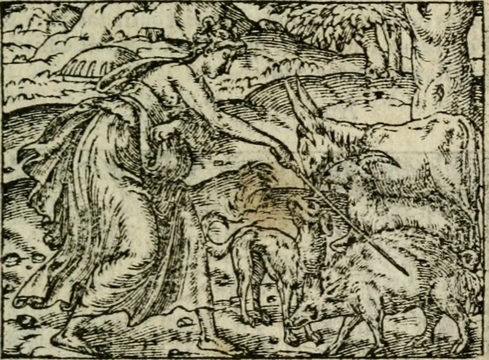 An illustration from Emblemes d'Alciat : en latin et francois vers povr vers, 1574, leaf 114