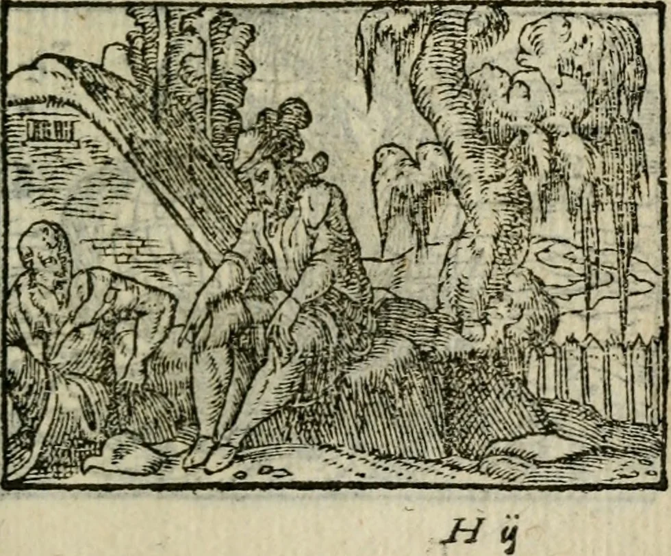 An illustration from Emblemes d'Alciat : en latin et francois vers povr vers, 1574, leaf 120