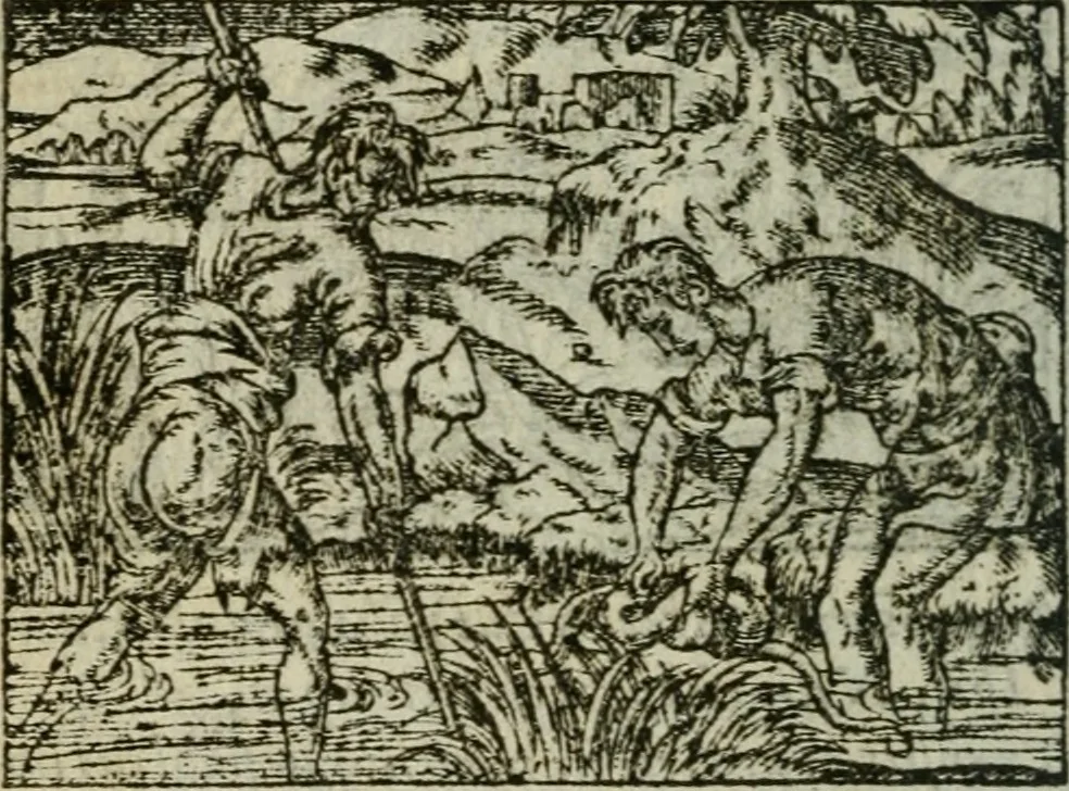 An illustration from Emblemes d'Alciat : en latin et francois vers povr vers, 1574, leaf 129
