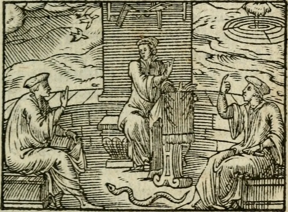 An illustration from Emblemes d'Alciat : en latin et francois vers povr vers, 1574, leaf 140