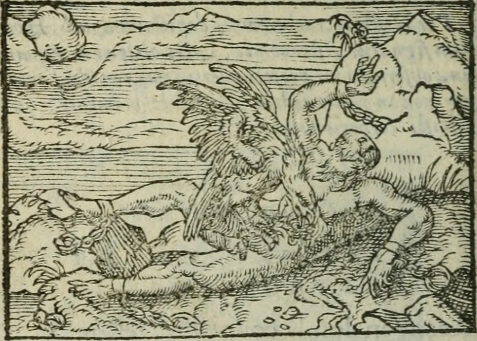 An illustration from Emblemes d'Alciat : en latin et francois vers povr vers, 1574, leaf 151